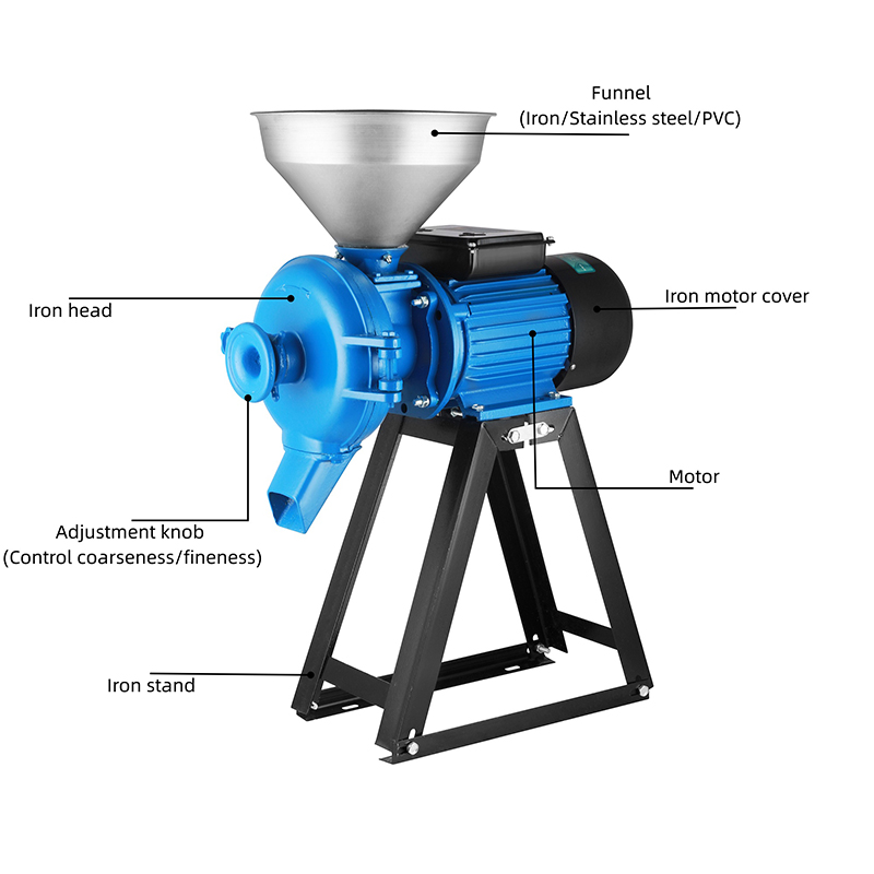 Large High Power Grain Grinding Machine With Steel Grinding Disc